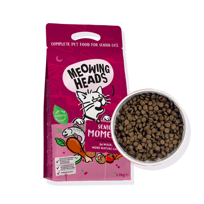 Meowing Heads Senior Moments Senior Dry Cat Food — 1.5 kg product view