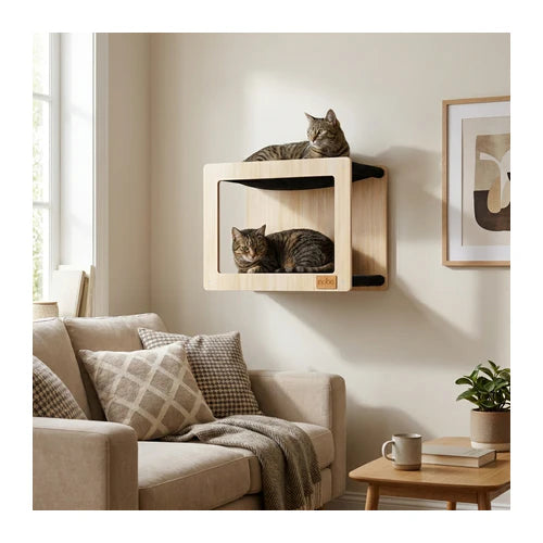 Noba Mural Wall-Mounted Cat Hideout Square - product detail 4