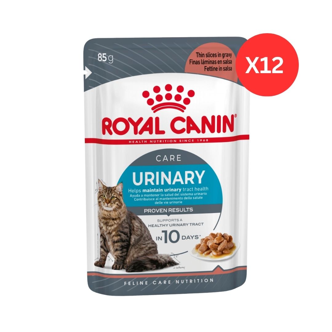 Royal Canin Feline Care Nutrition Urinary Care in Gravy Wet Cat Food Pouches 12 x 85 g