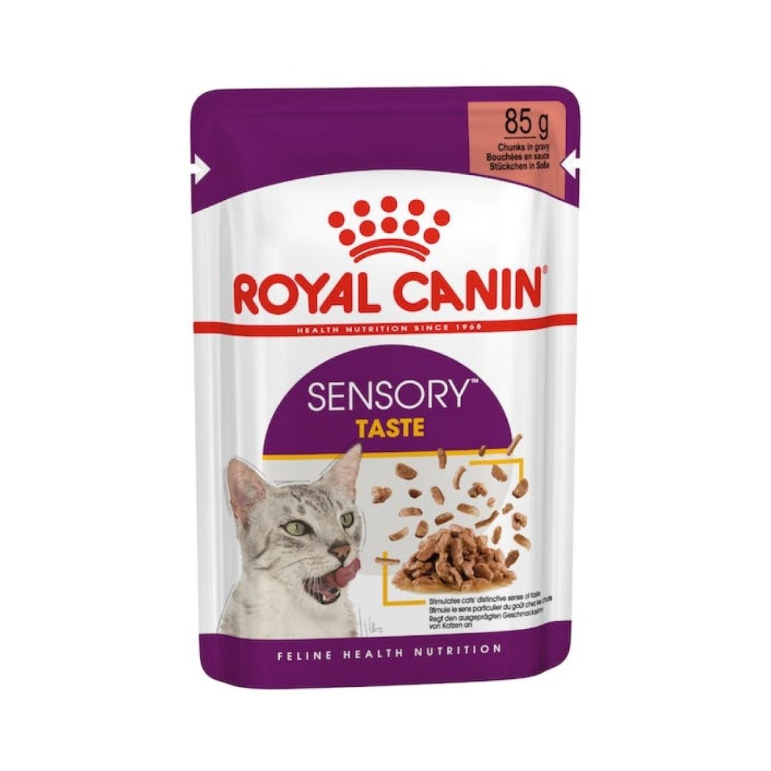 Royal Canin Feline Health Nutrition Sensory Taste Chunks In Gravy Cat Wet Food 12 x 85 g
