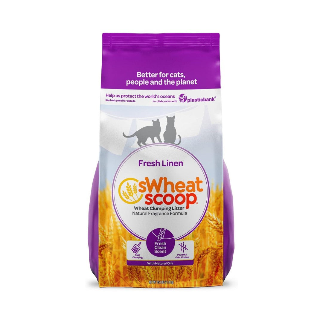 sWheat Scoop Fresh Linen Natural Cat Litter - Front Bag