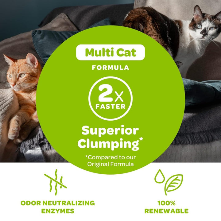Elevate Your Cat's Comfort with sWheat Scoop Premium Multi-Cat Litter. Revolutionize your multi-cat household with sWheat Scoop's natural, unscented Multi-Cat litter. 