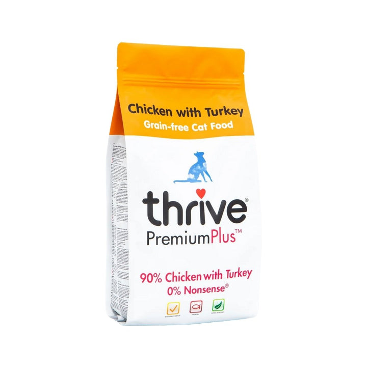 Thrive PremiumPlus 90% Chicken & Turkey Dry Cat Food – High Protein Kibble for UAE Cats