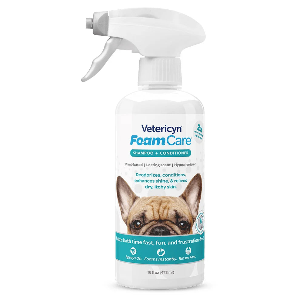 Vetericyn FoamCare Spray-On Pet Shampoo & Conditioner — All Coats front packshot