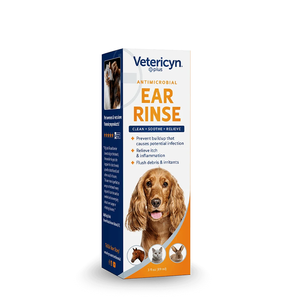 Vetericyn Plus All Animal Antimicrobial Ear Rinse — left-side product view