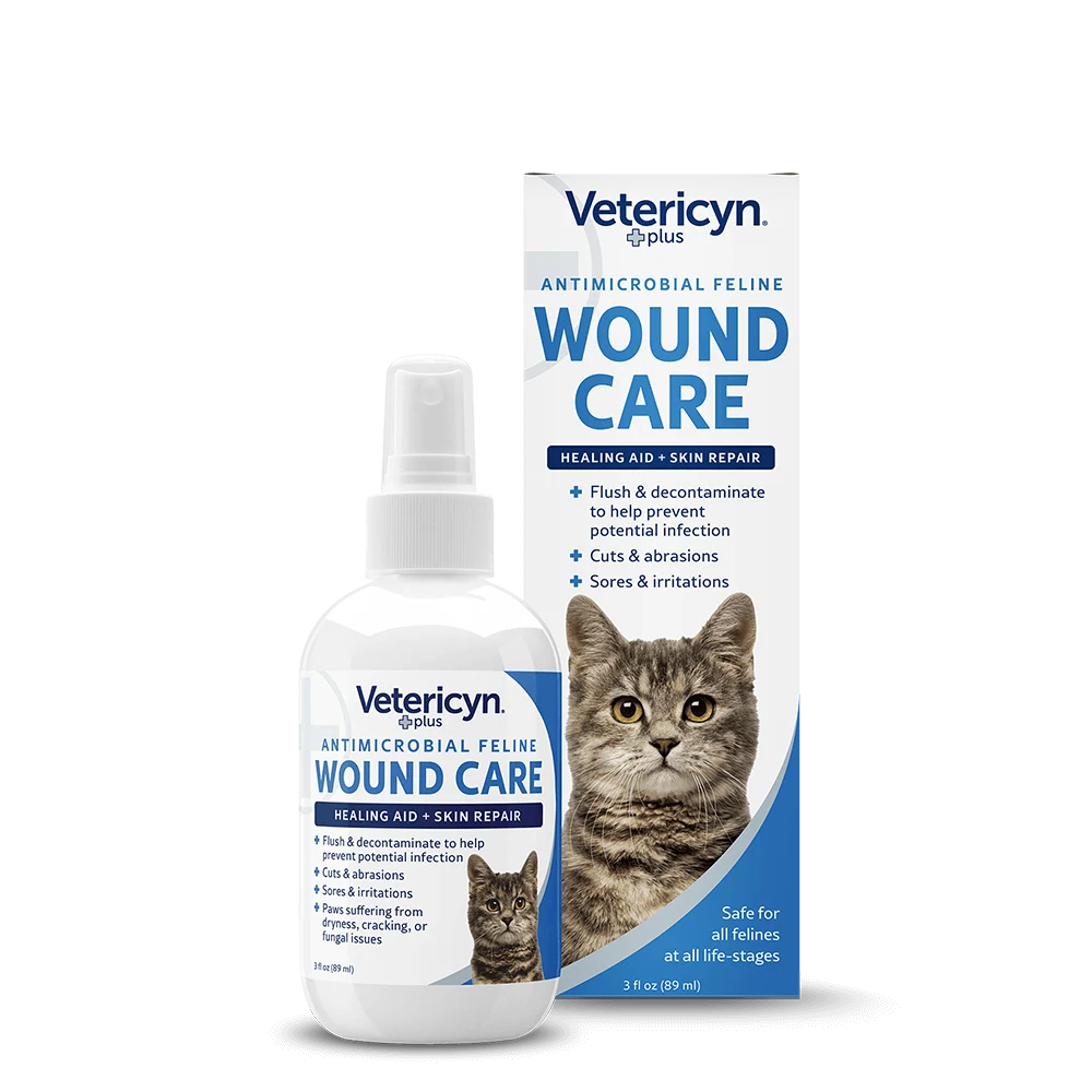 Vetericyn Plus Feline Antimicrobial Wound Care Spray — official product view 1