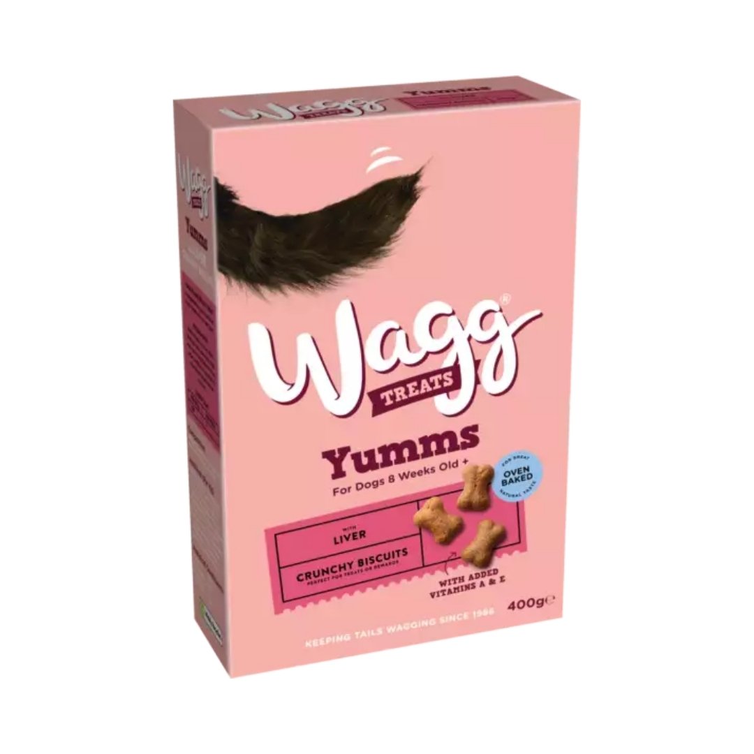Wagg Yumms Liver Crunchy Biscuits Oven Baked Dog Treats 400 g pack