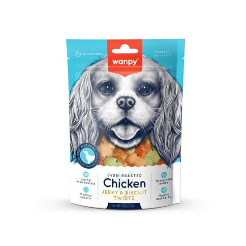Wanpy Chicken Jerky and Biscuit Twists 100 g - product detail 2