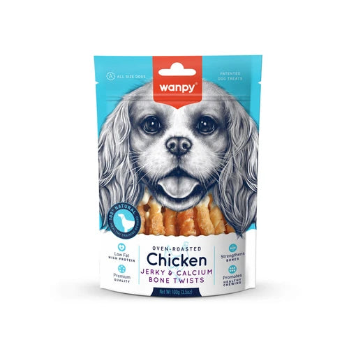 Wanpy Chicken Jerky and Calcium Bone Twists 100 g - product detail 2