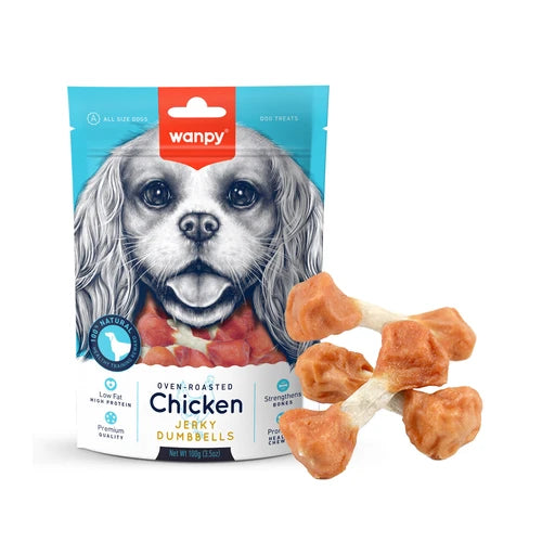 Wanpy Chicken Jerky Dumbbells 100 g - 100 g