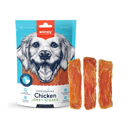 Wanpy Chicken Jerky Steaks 100 g - 100 g