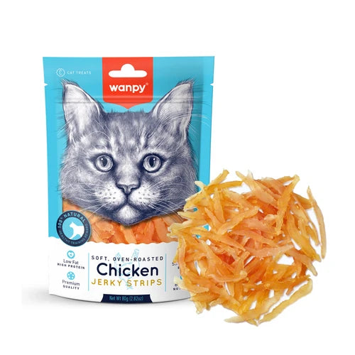 Wanpy Chicken Jerky Strips for Cats 80 g - 80 g