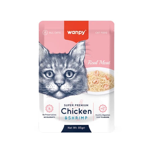 Wanpy Chicken & Shrimp for Cats 85 g - 85 g