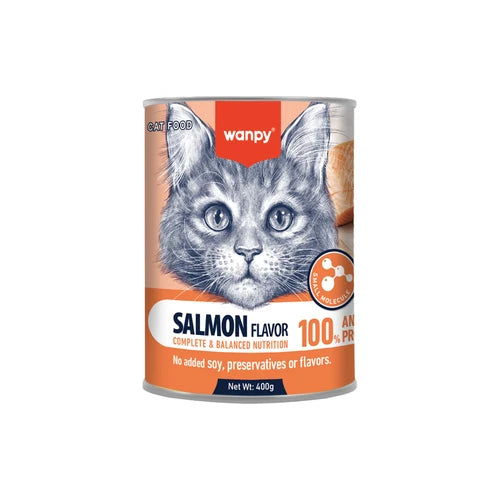 Wanpy Complete Pâté Canned Food for Cats (Salmon) - 400 g - 400 g