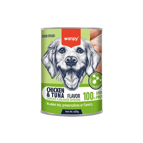 Wanpy Complete Pâté Canned Food for Dogs (Chicken & Tuna) - 400 g - 400 g