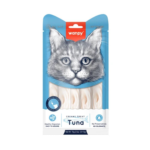 Wanpy Creamy Lickable Cat Treats - Tuna (14 g × 5) - product detail 2