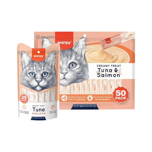 Wanpy Creamy Lickable Cat Treats - Tuna & Salmon - product detail 3