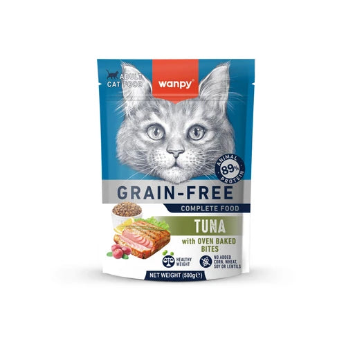Wanpy Grain Free Complete Food for Adult Cat - Tuna Recipe - 500 g