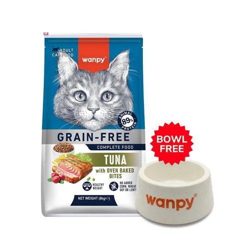 Wanpy Grain Free Complete Food for Adult Cat - Tuna Recipe - 8 kg