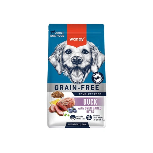 Wanpy Grain Free Complete Food for Adult Dog - Duck Recipe - 1.5 kg