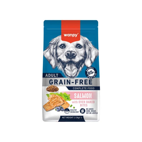 Wanpy Grain Free Complete Food for Dogs - Salmon Recipe - 1.5 kg