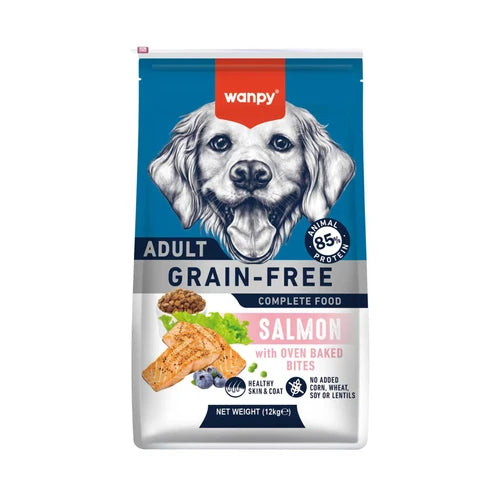 Wanpy Grain Free Complete Food for Dogs - Salmon Recipe - 12 kg