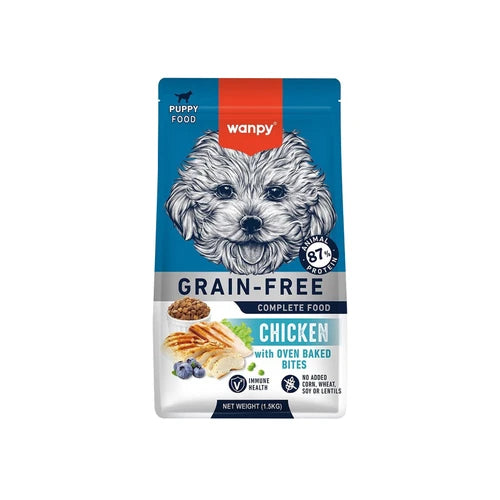 Wanpy Grain Free Complete Food for Puppy - Chicken Recipe - 1.5 kg