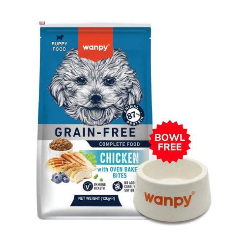 Wanpy Grain Free Complete Food for Puppy - Chicken Recipe - 12 kg