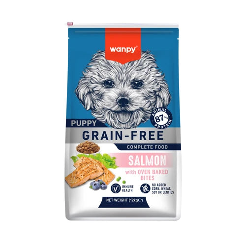 Wanpy Grain Free Complete Food for Puppy - Salmon Recipe - 12 kg
