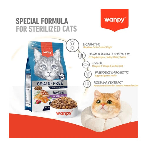 Wanpy Grain Free Sterilized Cat Food - Salmon & Tuna Recipe - product detail 8