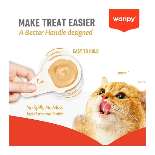Wanpy Lickable Cream Spoon - Salmon For Cat - (16 g × 10 pcs/bo ×) - product detail 6