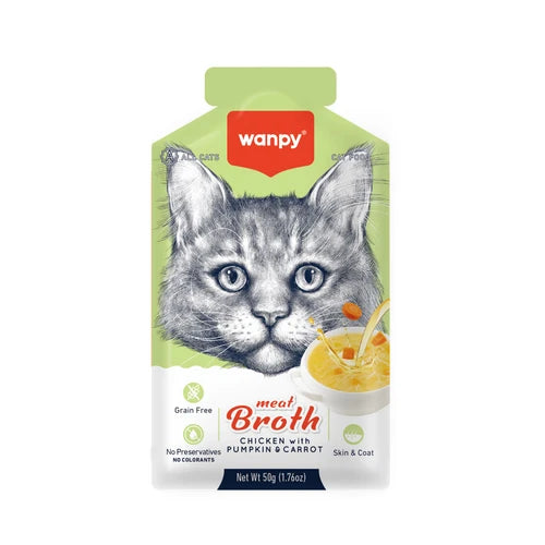 Wanpy Meat Broth Chicken with Pumpkin & Carrot for Cats (50 g) - 50 g