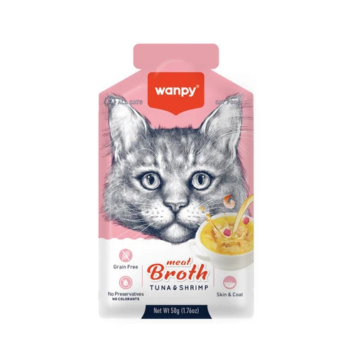 Wanpy Meat Broth Tuna & Shrimp for Cats (50 g) - 12 pcs - 50 g