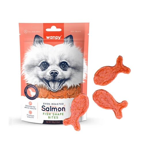 Wanpy Salmon Fish Shape Bites 100 g - 100 g