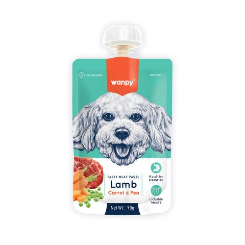 Wanpy Tasty Meat Paste Lamb with Carrot & Pea for Dogs 90 g - 90 g