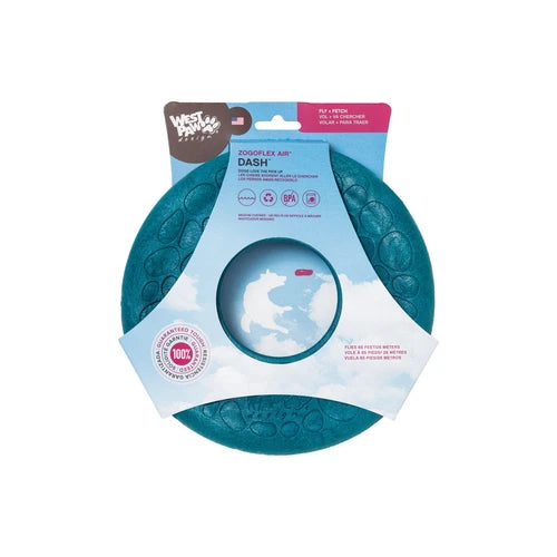 West Paw Dash Dog Frisbee - Peacock