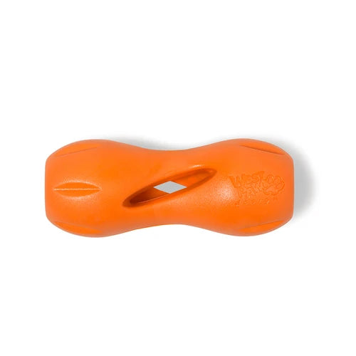 West Paw Qwizl Treat Toy - Small, Tangerine