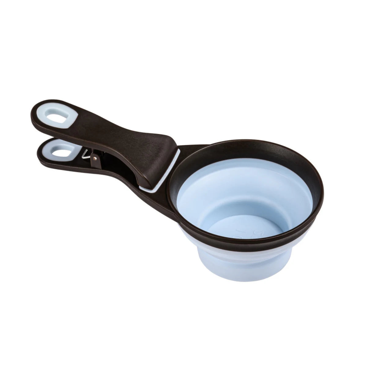 Zolux 2-in-1 Silicone Measuring Cup with Food Bag Clip - Blue / 237 ml