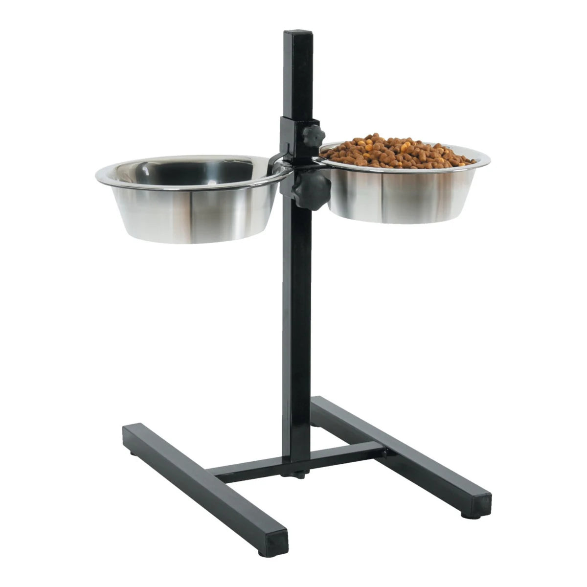 Zolux Adjustable Stand with Stainless Steel Dog Bowls - 1.5 L