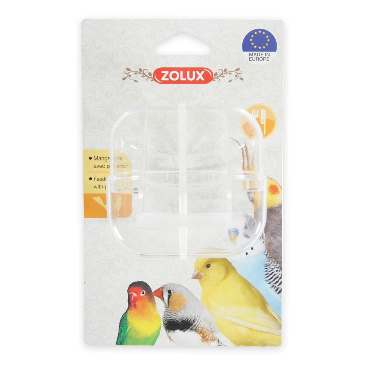 Zolux Bird feeder with perch for domestic birds - additional product view
