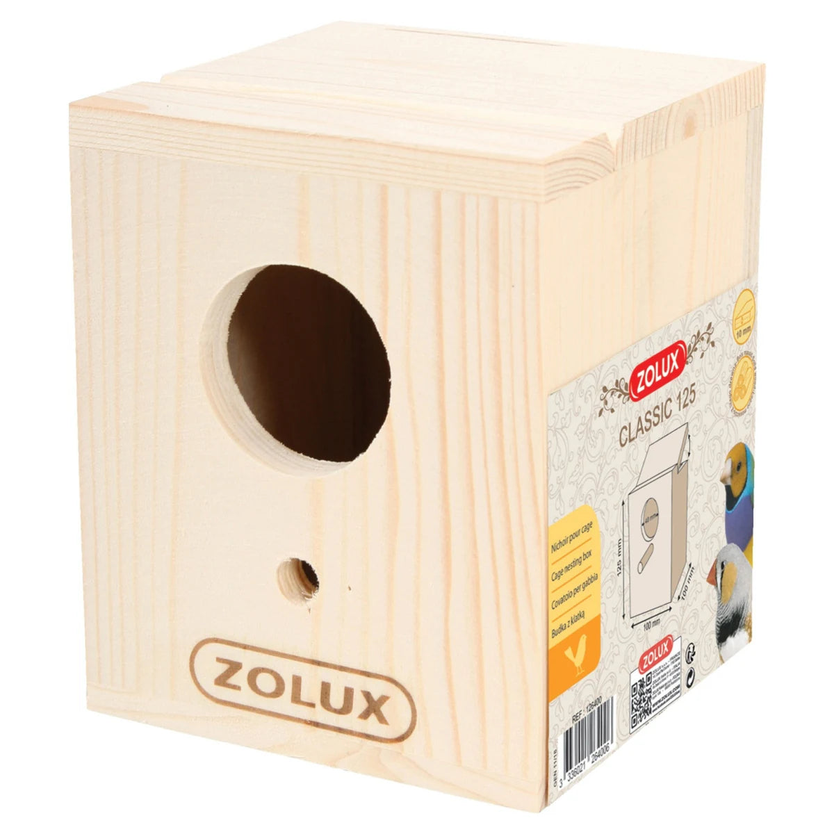 Zolux Bird Nesting Box - Classic 125 - One Size