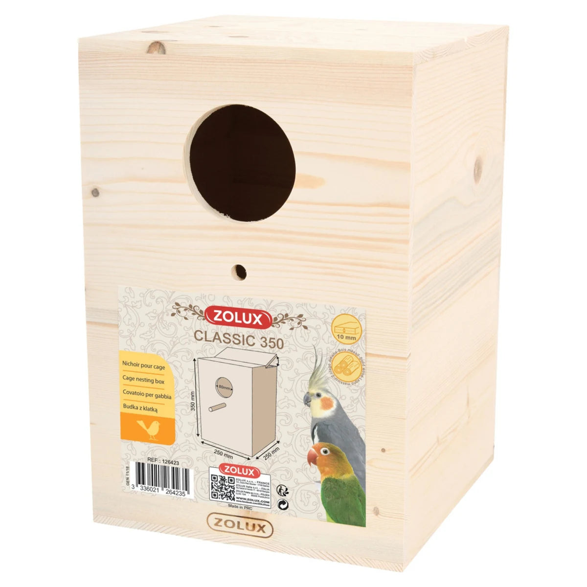 Zolux Bird Nesting Box - Classic 350 - One Size