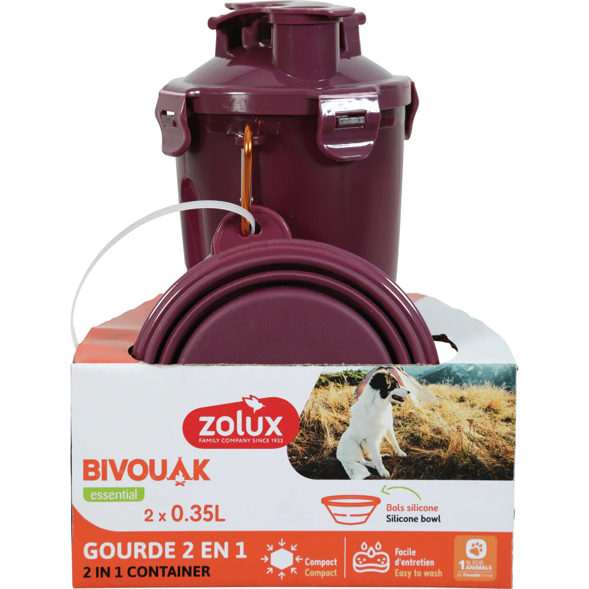 Zolux BVK 2-in-1 Bottle - Red