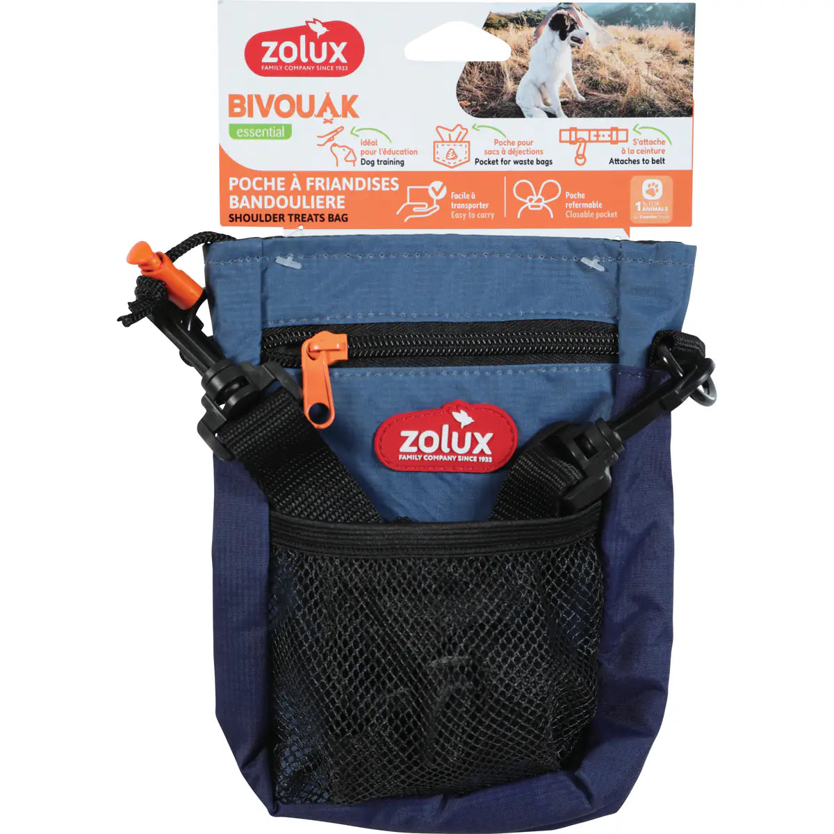 Zolux BVK Crossbody Treat Bag - Blue