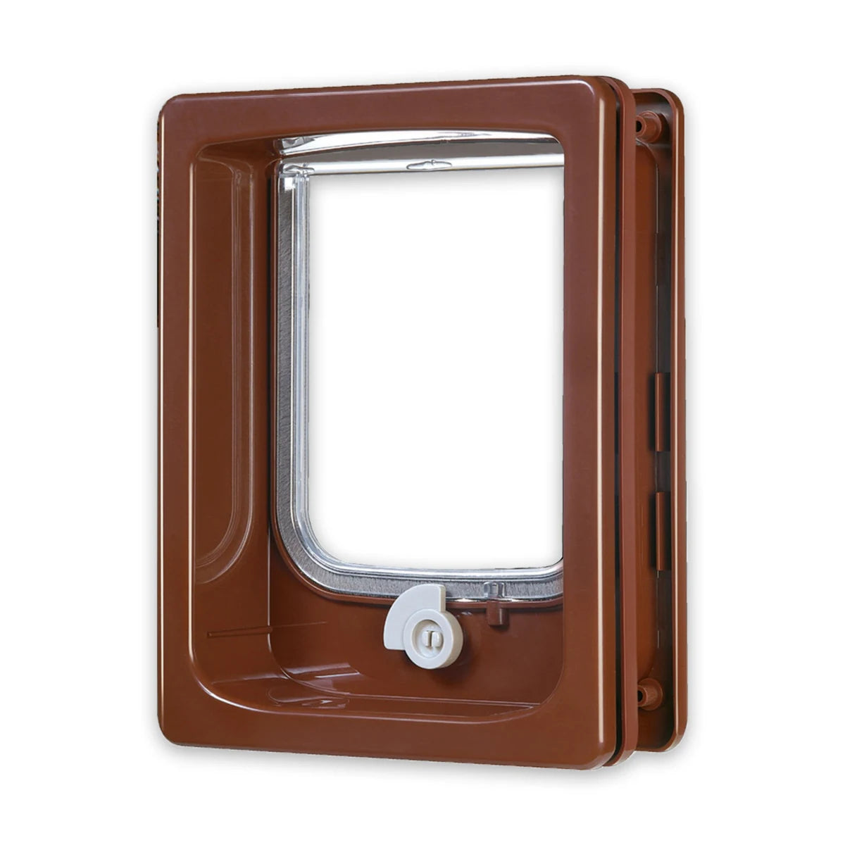 Zolux Cat-flap for Wooden Door with tunnel - Brown