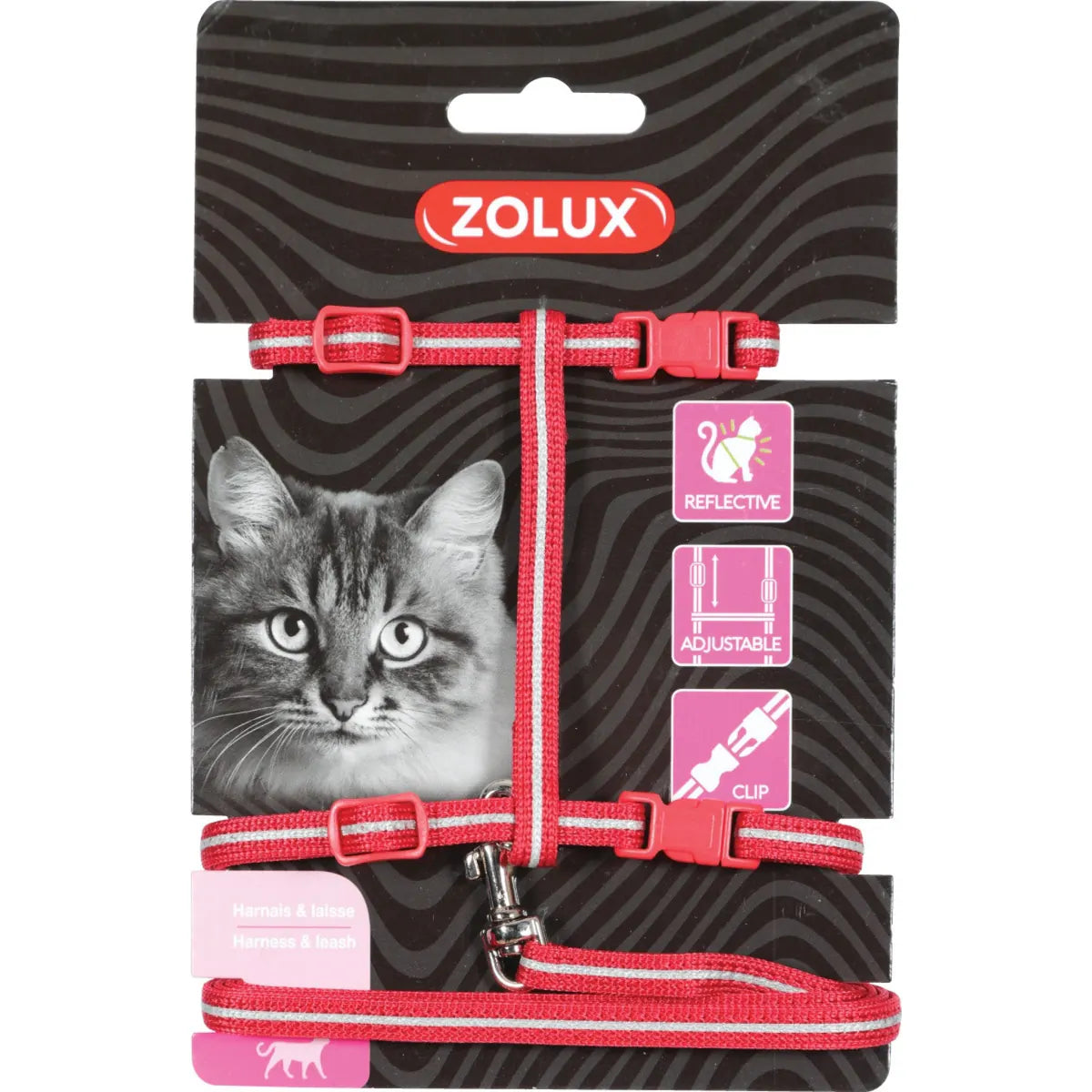 Zolux Cat Harness & Leash Kit - Red