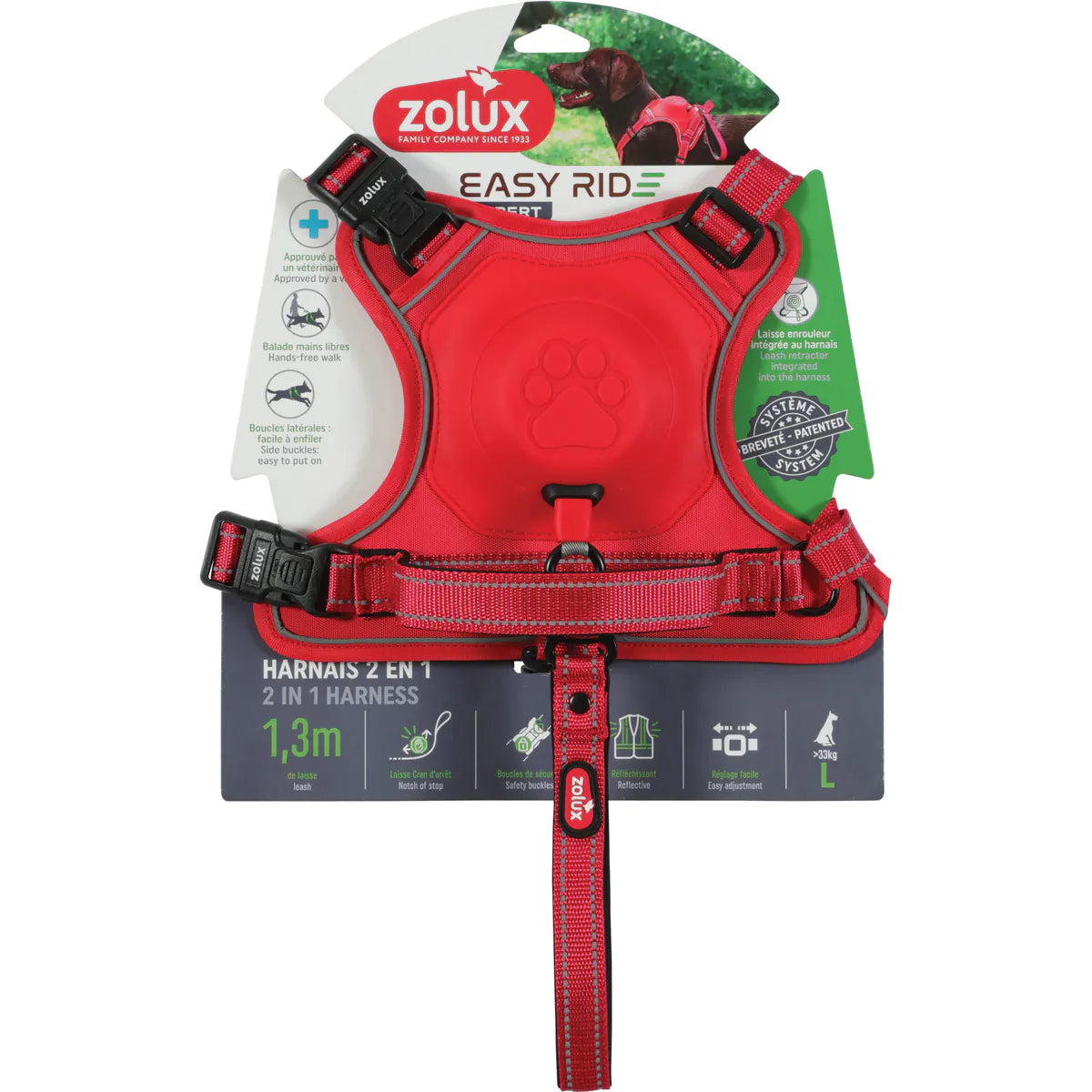 Zolux Easyride Harness - Red / Large