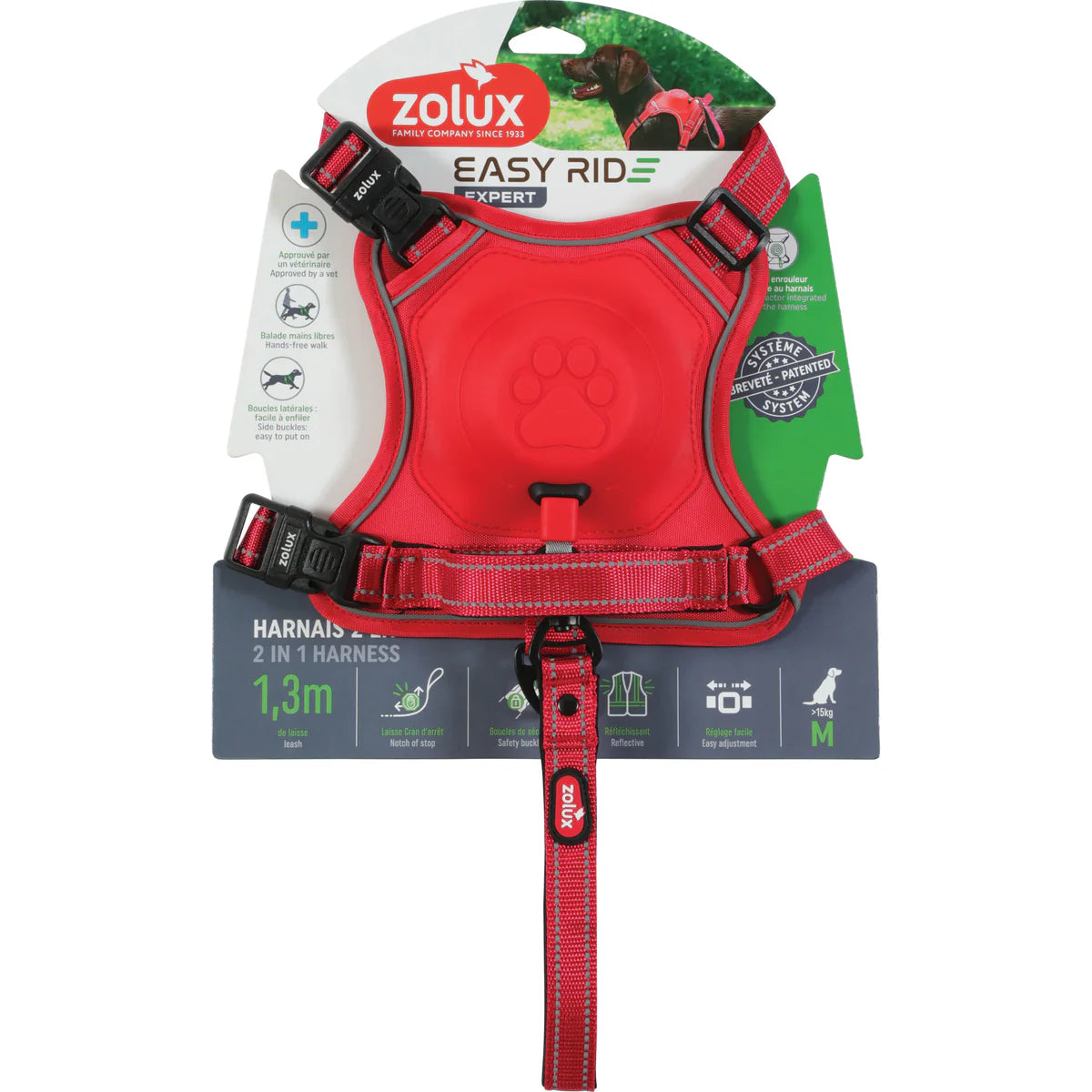 Zolux Easyride Harness - Red / Medium