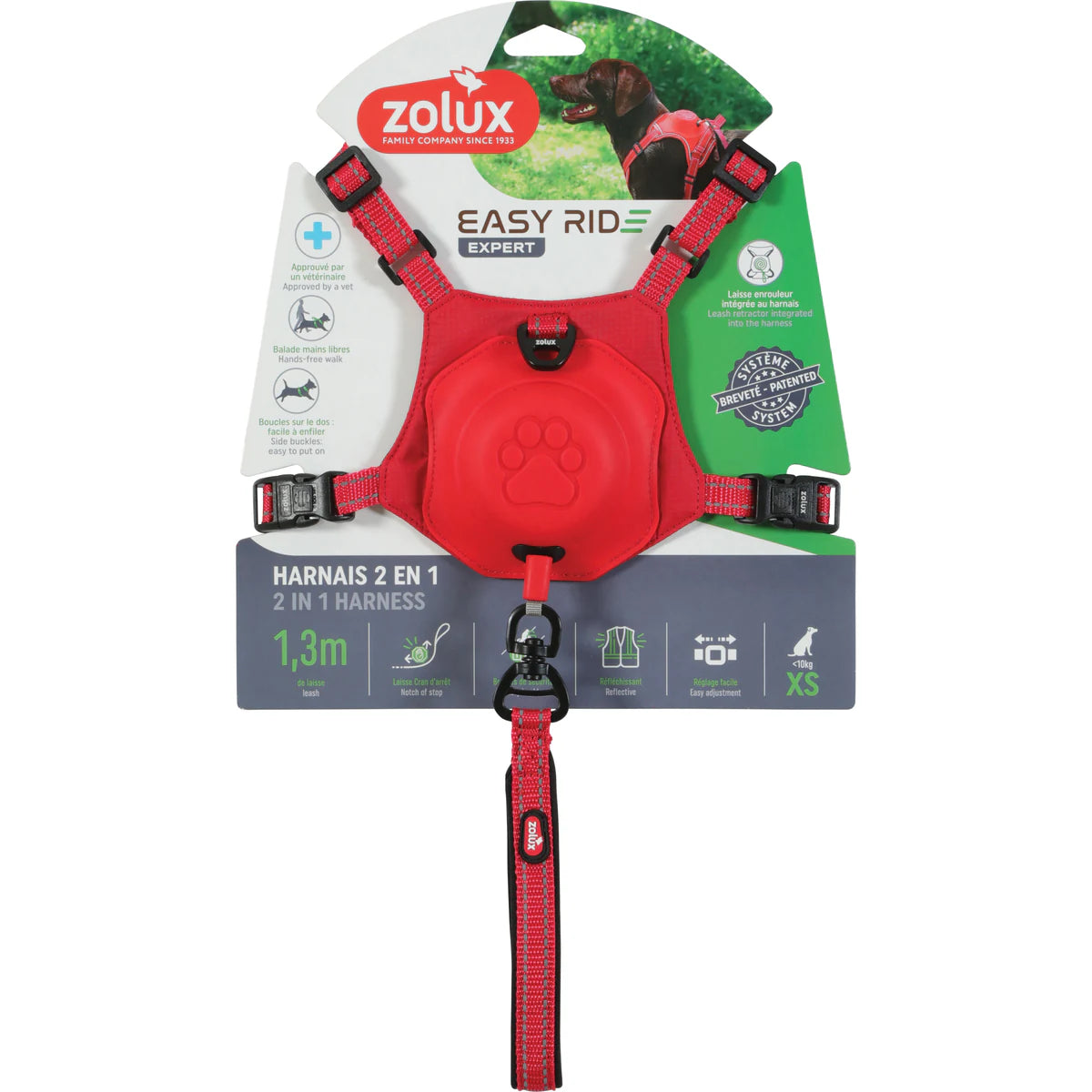 Zolux Easyride Harness - Red / XSmall