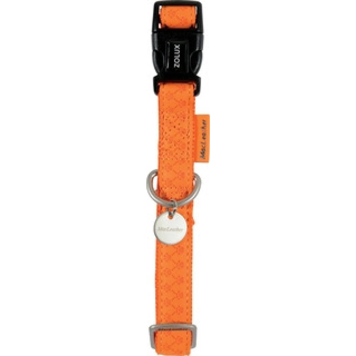 Zolux Macleather Adjustable Collar - Orange · 10 mm